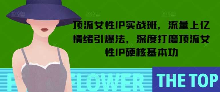 顶流女性IP实战班,流量上亿情绪引爆法,深度打磨顶流女性IP硬核基本功 -1 顶流女性IP实战班,流量上亿情绪引爆法,深度打磨顶流女性IP硬核基本功 -1