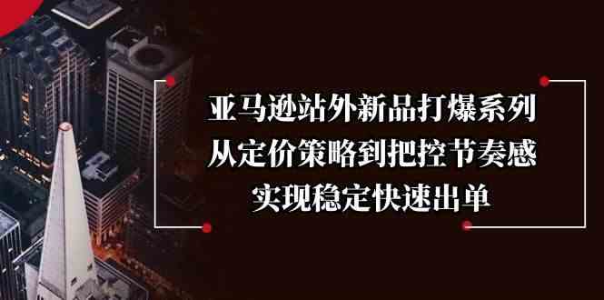 亚马逊站外新品打爆系列，从定价策略到把控节奏感，实现稳定快速出单-阿灿说钱
