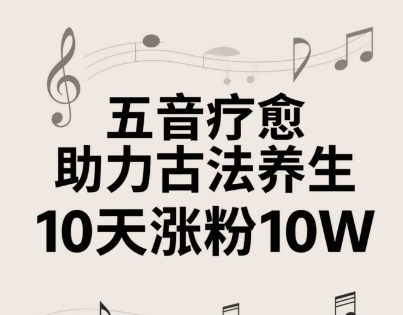 古法五音养生教程,五音疗愈的视频的制作方法,2-4小时就能学会,作者10天涨粉10W -1 古法五音养生教程,五音疗愈的视频的制作方法,2-4小时就能学会,作者10天涨粉10W -1