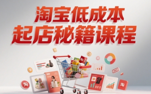 淘宝低成本起店系统课，助你快速起店，实现弯道超车-阿灿说钱