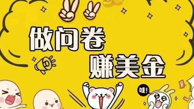海外问卷赚美金！！！日入无上限，可批量矩阵可招人开工作室无限放大-阿灿说钱