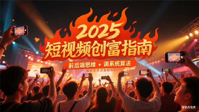 2025短视频创富指南，前后端思维 + 系统算法，教你月入过万变现路径-阿灿说钱