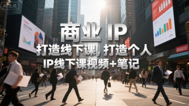 商业IP打造线下课，打造个人 IP线下课视频+笔记-阿灿说钱