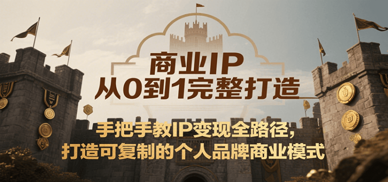 商业IP从0到1完整打造，手把手教IP变现全路径，打造可复制的个人品牌商业模式-阿灿说钱