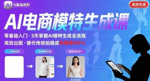 AI模特进阶课程，0基础高效生成逼真电商模特图 -1