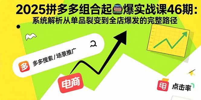 2025拼多多组合起爆实战课46期：系统解析从单品裂变到全店爆发的完整路径-阿灿说钱