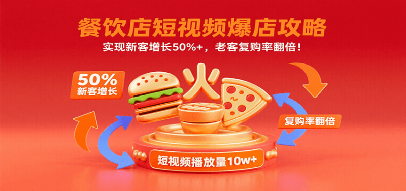 餐饮店短视频爆店攻略：实现新客增长50%+，老客复购率翻倍！ -1
