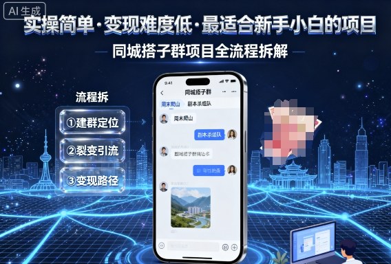 实操简单,变现难度低,最适合新手小白做的项目,每天轻松收入3张,同城搭子群项目全流程拆解 -1 实操简单,变现难度低,最适合新手小白做的项目,每天轻松收入3张,同城搭子群项目全流程拆解 -1