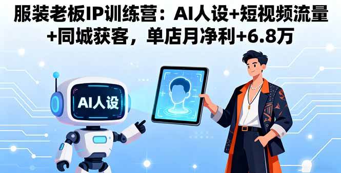 服装老板IP训练营:AI人设+短视频流量+同城获客,单店月净利+6.8万 -1 服装老板IP训练营:AI人设+短视频流量+同城获客,单店月净利+6.8万 -1