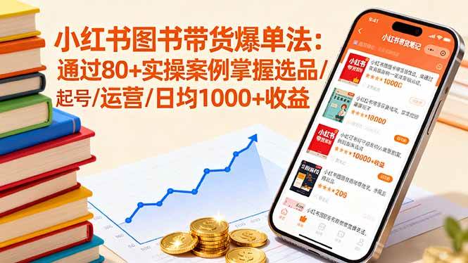 小红书图书带货爆单法:通过80+实操案例掌握选品/起号/运营/日均1000+收益 -1 小红书图书带货爆单法:通过80+实操案例掌握选品/起号/运营/日均1000+收益 -1
