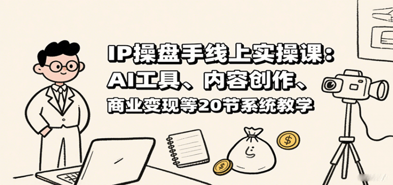 IP操盘手线上实操课:AI工具、内容创作、商业变现等20节系统教学 -1 IP操盘手线上实操课:AI工具、内容创作、商业变现等20节系统教学 -1