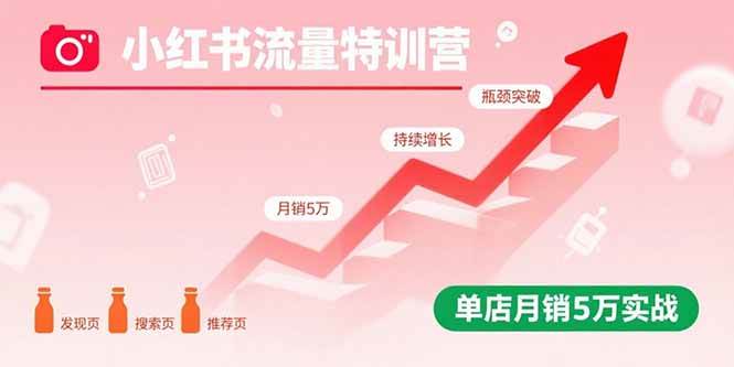 小红书流量特训营:突破流量瓶颈,实现店铺持续增长,单店月销5万实战 -1 小红书流量特训营:突破流量瓶颈,实现店铺持续增长,单店月销5万实战 -1