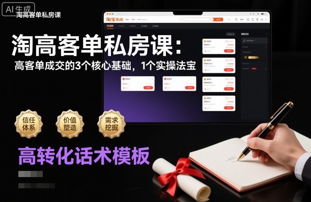 淘高客单私房课：高客单成交的3个核心基础，1个实操法宝 -1