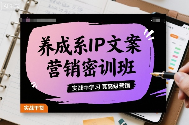 养成系IP文案营销密训班,实战中学习真高级营销 -1 养成系IP文案营销密训班,实战中学习真高级营销 -1