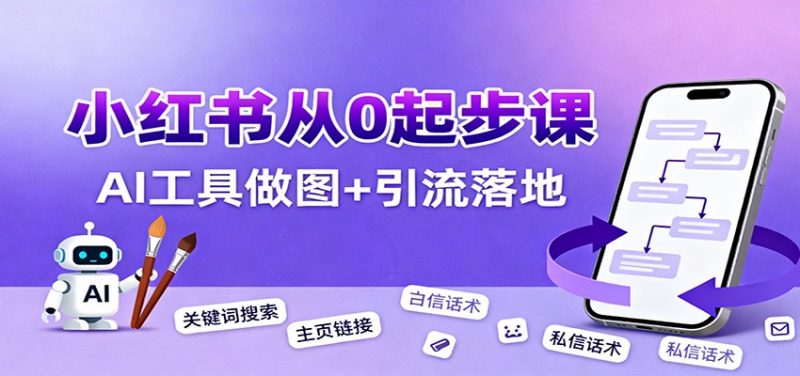 小红书引流从0起步,养号、内容发布、运营、AI工具做图,引流落地 -1 小红书引流从0起步,养号、内容发布、运营、AI工具做图,引流落地 -1