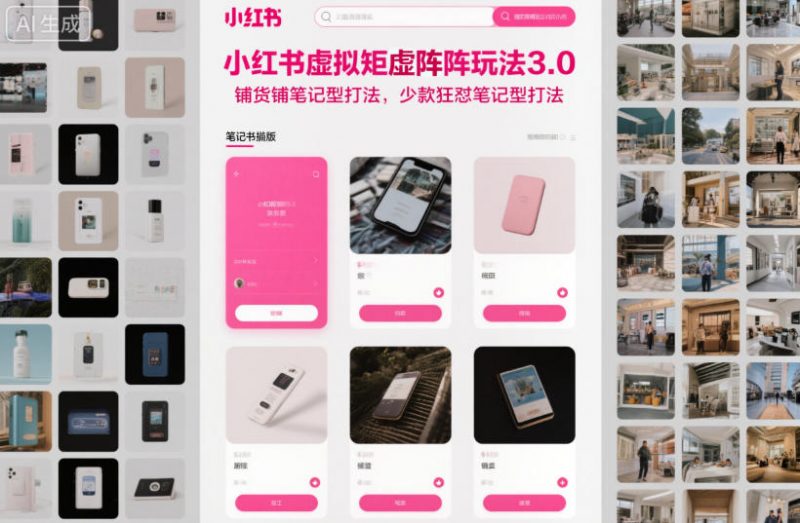 小红书虚拟矩阵玩法3.0,铺货铺笔记型打法,少款狂怼笔记型打法 -1 小红书虚拟矩阵玩法3.0,铺货铺笔记型打法,少款狂怼笔记型打法 -1