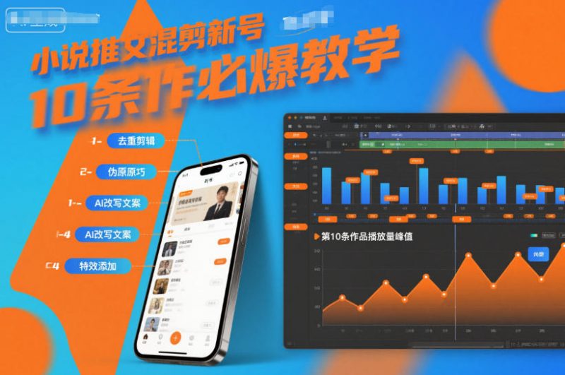 小说推文混剪新号10条必爆教学，伪原创10条作品必爆技巧 -1