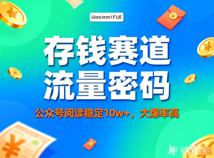 公众号做存钱赛道,流量大爆率高,阅读稳定10w+ -1 公众号做存钱赛道,流量大爆率高,阅读稳定10w+ -1