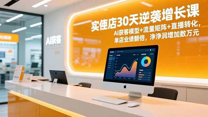 实体店30天逆袭增长课,AI获客模型+流量矩阵+直播转化,单店业绩翻倍,净利润增加数万元 -1 实体店30天逆袭增长课,AI获客模型+流量矩阵+直播转化,单店业绩翻倍,净利润增加数万元 -1