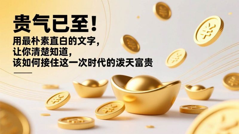 付费文章:贵气已至!用最朴素直白的文字,让你清楚知道,该如何接住这一次时代的泼天富贵 -1 付费文章:贵气已至!用最朴素直白的文字,让你清楚知道,该如何接住这一次时代的泼天富贵 -1