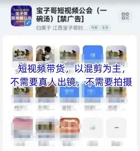 宝子哥头部团队短视频带货，以混剪为主，不需要真人出镜，不需要拍摄【更新26年3月】-阿灿说钱