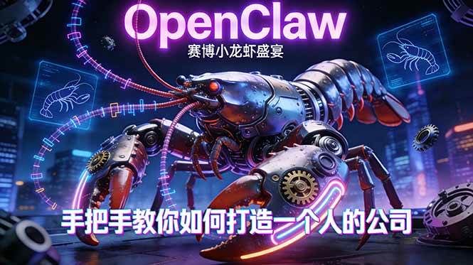 OpenClaw，小龙虾-从产品到爆款的成长之路，手把手教你如何打造一个人的公司-阿灿说钱