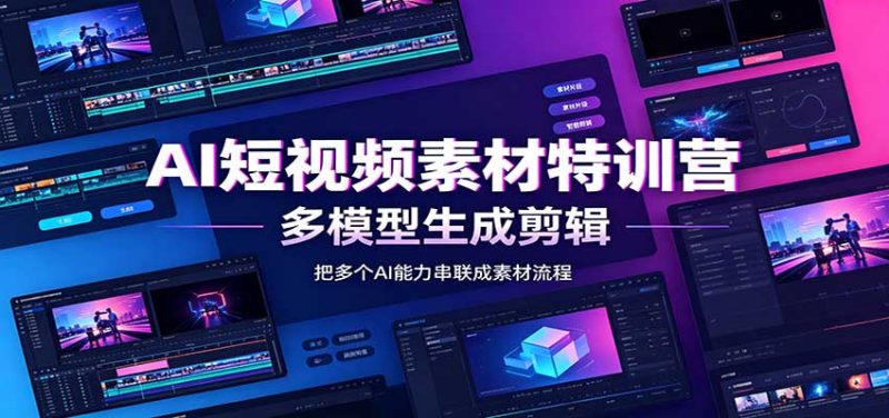 AI短视频素材特训营：Codex本地部署实操，多模型生成剪辑，爆量素材挖掘教学-吾图资源网